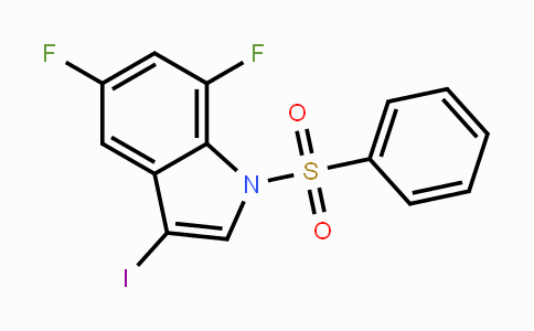 CAS No. 500139-01-5, 5,7-Difluoro-3-iodo-1-(phenylsulfonyl)-1H-indole