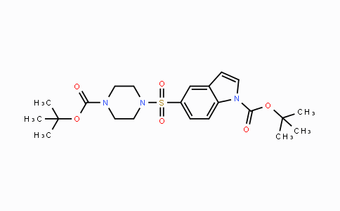 CAS No. 503045-76-9, tert-Butyl 5-((4-(tert-butoxycarbonyl)piperazin-1-yl)sulfonyl)-1H-indole-1-carboxylate