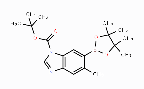 CAS No. 631909-46-1, tert-Butyl 5-methyl-6-(4,4,5,5-tetramethyl-1,3,2-dioxaborolan-2-yl)-1H-benzo[d]imidazole-1-carboxylate