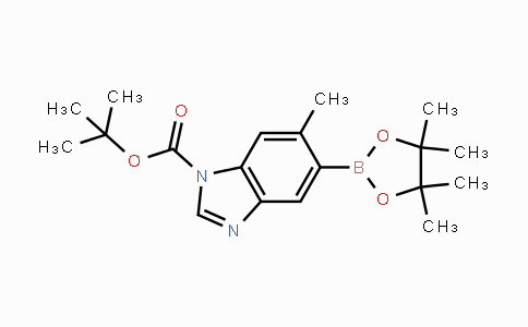 CAS No. 631912-39-5, tert-Butyl 6-methyl-5-(4,4,5,5-tetramethyl-1,3,2-dioxaborolan-2-yl)-1H-benzo[d]imidazole-1-carboxylate