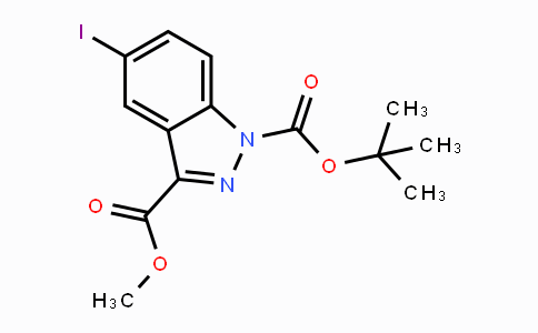 CAS No. 850363-55-2, 1-tert-Butyl 3-methyl 5-iodo-1H-indazole-1,3-dicarboxylate