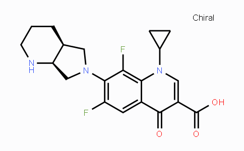CAS No. 151213-15-9, 1-Cyclopropyl-6,8-difluoro-7-((4aS,7aS)-hexahydro-1H-pyrrolo-[3,4-b]pyridin-6(2H)-yl)-4-oxo-1,4-dihydroquinoline-3-carboxylic acid