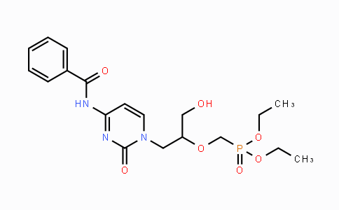 CAS No. 132336-36-8, Diethyl (((1-(4-benzamido-2-oxopyrimidin-1(2H)-yl)-3-hydroxypropan-2-yl)oxy)methyl)phosphonate