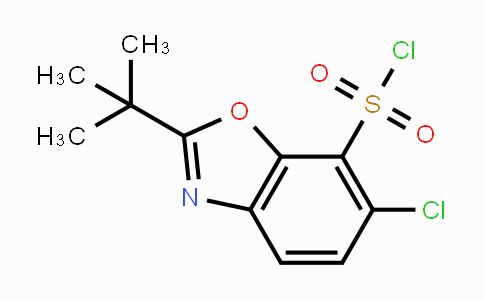 CAS No. 361392-60-1, 2-tert-Butyl-6-chlorobenzoxazole-7-sulfonyl chloride