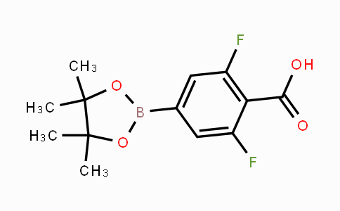 CAS No. 1008119-07-0, 2,6-Difluoro-4-(4,4,5,5-tetramethyl-1,3,2-dioxaborolan-2-yl)benzoic acid