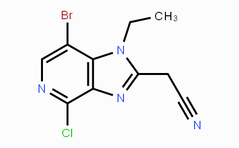 CAS No. 842144-05-2, 2-(7-Bromo-4-chloro-1-ethyl-1H-imidazo-[4,5-c]pyridin-2-yl)acetonitrile