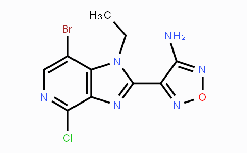 CAS No. 842144-07-4, 4-(7-Bromo-4-chloro-1-ethyl-1H-imidazo-[4,5-c]pyridin-2-yl)-1,2,5-oxadiazol-3-amine
