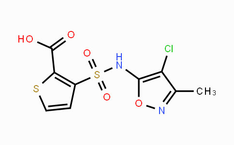 CAS No. 184040-74-2, 3-(N-(4-Chloro-3-methylisoxazol-5-yl)sulfamoyl)-thiophene-2-carboxylic acid