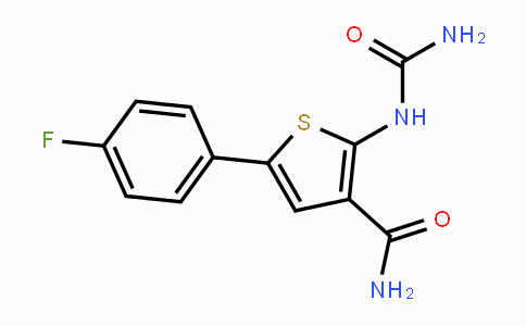 CAS No. 507475-17-4, 5-(4-Fluorophenyl)-2-ureidothiophene-3-carboxamide