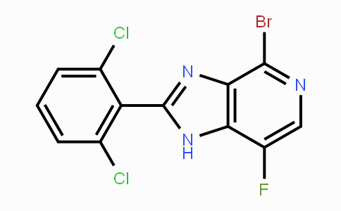 CAS No. 1334411-83-4, 4-Bromo-2-(2,6-dichlorophenyl)-7-fluoro-1H-imidazo[4,5-c]pyridine