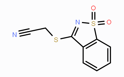 CAS No. 80357-08-0, 2-((1,1-Dioxidobenzo[d]isothiazol-3-yl)thio)acetonitrile