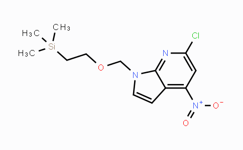 CAS No. 869335-22-8, 6-Chloro-4-nitro-1-((2-(trimethylsilyl)ethoxy)-methyl)-1H-pyrrolo[2,3-b]pyridine