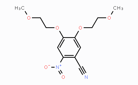 CAS No. 236750-65-5, 4,5-Bis(2-methoxyethoxy)-2-nitrobenzonitrile