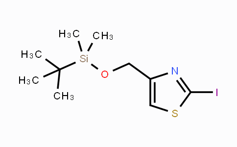 CAS No. 875548-60-0, 4-(((tert-Butyldimethylsilyl)-oxy)methyl)-2-iodothiazole