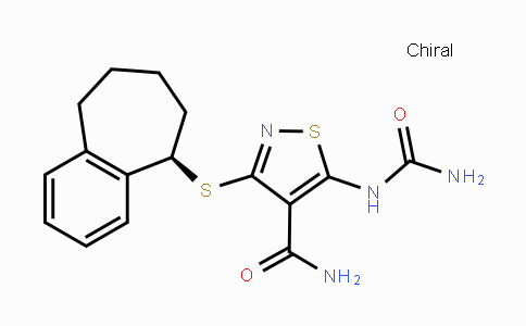 CAS No. 900525-26-0, (R)-3-((6,7,8,9-Tetrahydro-5H-benzo[7]annulen-5-yl)thio)-5-ureidoisothiazole-4-carboxamide