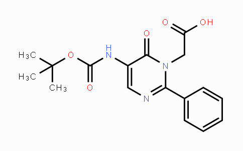 CAS No. 184710-54-1, 2-(5-((tert-Butoxycarbonyl)amino)-6-oxo-2-phenylpyrimidin-1(6H)-yl)acetic acid