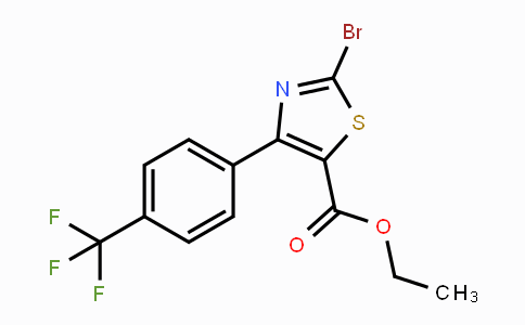 CAS No. 1188153-49-2, Ethyl 2-bromo-4-(4-(trifluoromethyl)-phenyl)thiazole-5-carboxylate