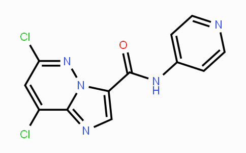 CAS No. 1177415-93-8, 6,8-Dichloro-N-(pyridin-4-yl)imidazo-[1,2-b]pyridazine-3-carboxamide