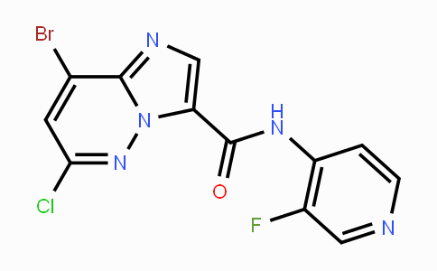 CAS No. 1177415-98-3, 8-Bromo-6-chloro-N-(3-fluoropyridin-4-yl)-imidazo[1,2-b]pyridazine-3-carboxamide