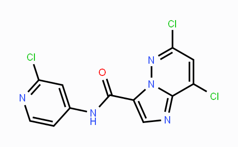 CAS No. 1177416-21-5, 6,8-Dichloro-N-(2-chloropyridin-4-yl)imidazo-[1,2-b]pyridazine-3-carboxamide