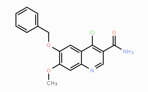 CAS No. 476193-59-6, 6-(Benzyloxy)-4-chloro-7-methoxyquinoline-3-carboxamide