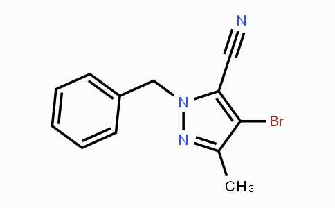 CAS No. 1352925-64-4, 1-Benzyl-4-bromo-3-methyl-1H-pyrazole-5-carbonitrile