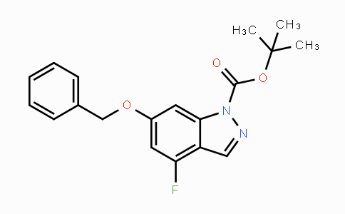 CAS No. 1253789-02-4, tert-Butyl 6-(benzyloxy)-4-fluoro-1H-indazole-1-carboxylate