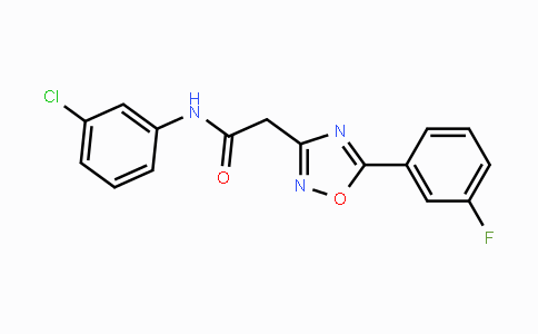 CAS No. 915925-69-8, N-(3-Chlorophenyl)-2-(5-(3-fluorophenyl)-1,2,4-oxadiazol-3-yl)acetamide