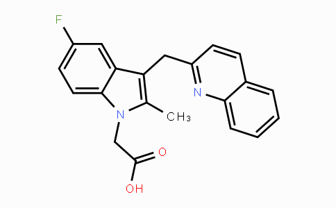 CAS No. 851723-84-7, 2-(5-Fluoro-2-methyl-3-(quinolin-2-ylmethyl)-1H-indol-1-yl)acetic acid