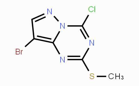 CAS No. 54346-33-7, 8-Bromo-4-chloro-2-(methylthio)-pyrazolo[1,5-a][1,3,5]triazine
