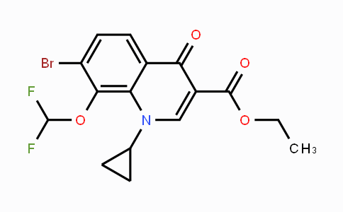 CAS No. 194805-07-7, Ethyl 7-bromo-1-cyclopropyl-8-difluoromethoxy-1,4-dihydro-4-oxoquinoline-3-carboxylate