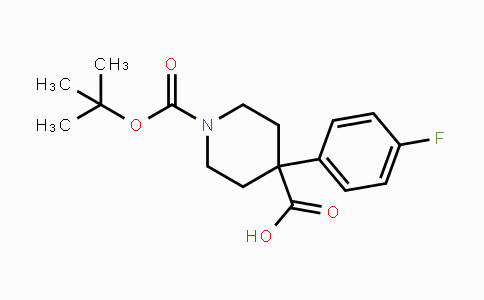 CAS No. 644981-89-5, 1-(tert-Butoxycarbonyl)-4-(4-fluorophenyl)-piperidine-4-carboxylic acid