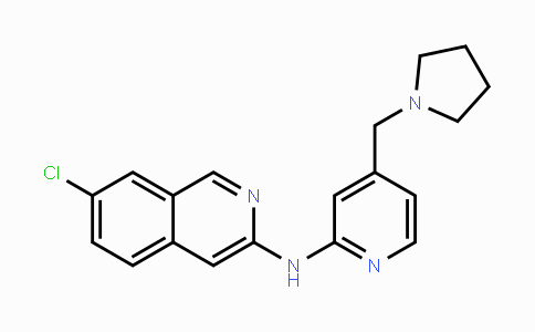 CAS No. 1204701-70-1, 7-Chloro-N-(4-(pyrrolidin-1-ylmethyl)-pyridin-2-yl)isoquinolin-3-amine