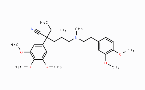 CAS No. 16662-47-8, 5-((3,4-Dimethoxyphenethyl)(methyl)amino)-2-isopropyl-2-(3,4,5-trimethoxyphenyl)pentanenitrile