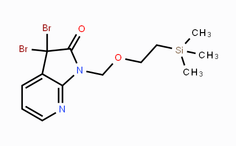 CAS No. 879132-47-5, 3,3-Dibromo-1-((2-(trimethylsilyl)ethoxy)methyl)-1H-pyrrolo[2,3-b]pyridin-2(3H)-one