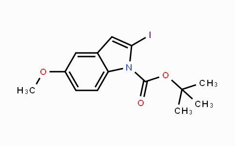 CAS No. 99275-48-6, tert-Butyl 2-iodo-5-methoxy-1H-indole-1-carboxylate