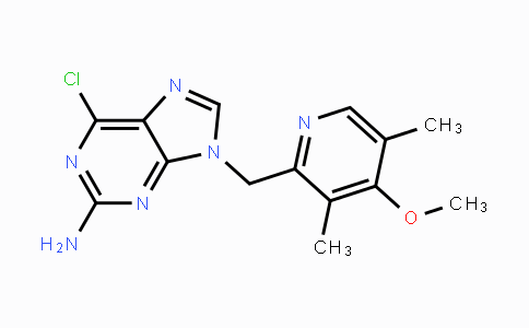 CAS No. 848695-25-0, 6-Chloro-9-((4-methoxy-3,5-dimethylpyridin-2-yl)methyl)-9H-purin-2-amine