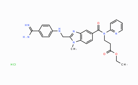 CAS No. 211914-50-0, Ethyl 3-(2-(((4-carbamimidoylphenyl)amino)methyl)-1-methyl-N-(pyridin-2-yl)-1H-benzo[d]imidazole-5-carboxamido)propanoate hydrochloride