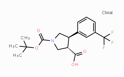 CAS No. 169248-97-9, trans-1-(tert-Butoxycarbonyl)-4-(3-(trifluoromethyl)-phenyl)pyrrolidine-3-carboxylic acid