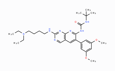 MC114949 | 219580-11-7 | 1-(tert-Butyl)-3-(2-((4-(diethylamino)butyl)amino)-6-(3,5-dimethoxyphenyl)pyrido[2,3-d]pyrimidin-7-yl)urea