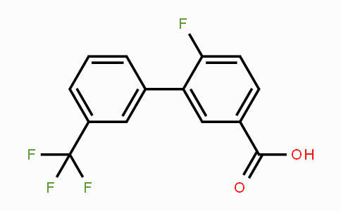 CAS No. 1261593-39-8, 6-Fluoro-3'-(trifluoromethyl)-[1,1'-biphenyl]-3-carboxylic acid