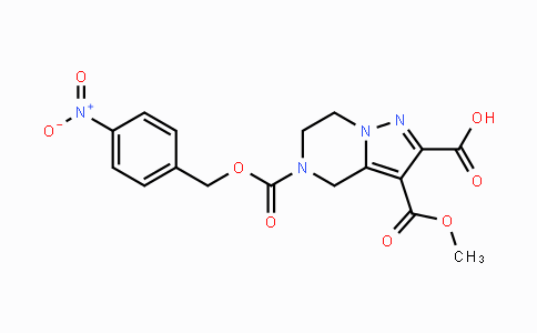CAS No. 1255574-57-2, 3-(Methoxycarbonyl)-5-(((4-nitrobenzyl)oxy)carbonyl)-4,5,6,7-tetrahydropyrazolo[1,5-a]pyrazine-2-carboxylic acid