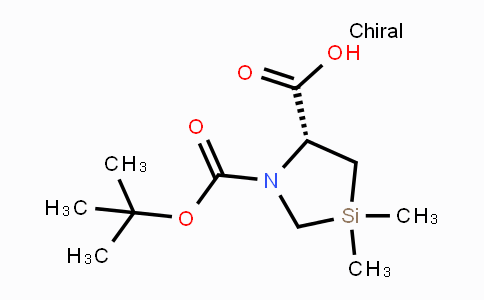 CAS No. 268224-29-9, (R)-1-(tert-Butoxycarbonyl)-3,3-dimethyl-1,3-azasilolidine-5-carboxylic acid