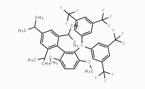 CAS No. 1160861-60-8, Bis(3,5-bis(trifluoromethyl)phenyl)(2',4',6'-triisopropyl-3,6-dimethoxy-[1,1'-biphenyl]-2-yl)phosphine