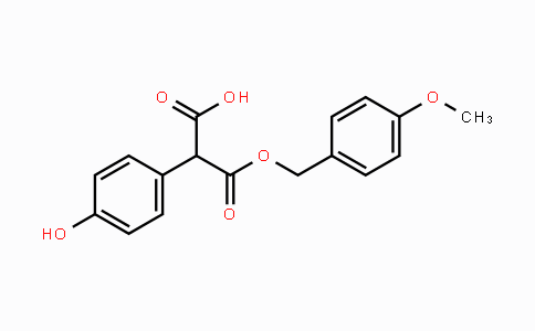 CAS No. 78641-40-4, 2-(4-Hydroxyphenyl)-3-((4-methoxybenzyl)-oxy)-3-oxopropanoic acid