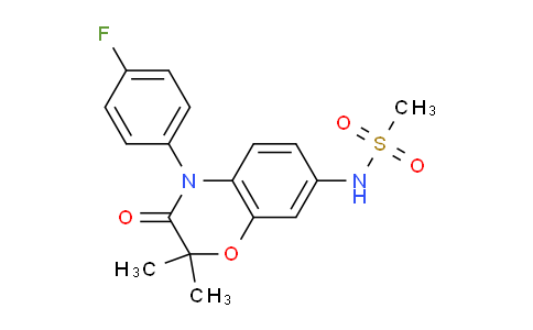 945966-46-1 | N-(4-(4-Fluorophenyl)-2,2-dimethyl-3-oxo-3,4-dihydro-2H-benzo[b][1,4]oxazin-7-yl)methanesulfonamide
