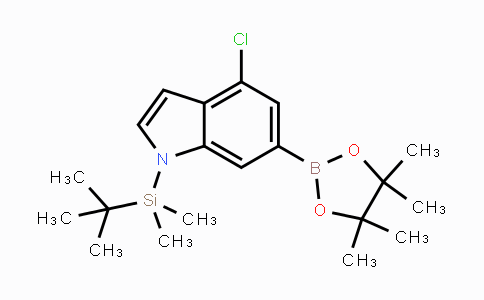 CAS No. 1256360-33-4, 1-(tert-Butyldimethylsilyl)-4-chloro-6-(4,4,5,5-tetramethyl-1,3,2-dioxaborolan-2-yl)-1H-indole