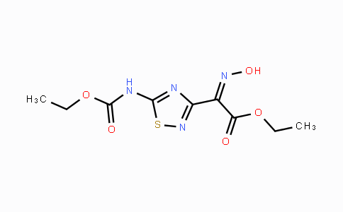 CAS No. 1245652-38-3, Ethyl 2-(5-((ethoxycarbonyl)amino)-1,2,4-thiadiazol-3-yl)-2-(hydroxyimino)acetate