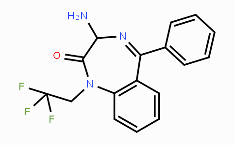 CAS No. 177954-78-8, 3-Amino-5-phenyl-1-(2,2,2-trifluoroethyl)-1H-benzo[e][1,4]diazepin-2(3H)-one