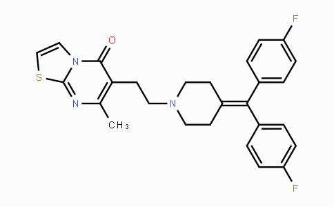 CAS No. 87051-43-2, 6-(2-(4-(Bis(4-fluorophenyl)methylene)piperidin-1-yl)-ethyl)-7-methyl-5H-thiazolo[3,2-a]pyrimidin-5-one